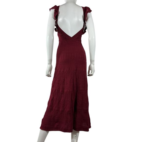 Sézane 'Aphrodite' Red Viscose Dress Size XS - Picture 3 of 4